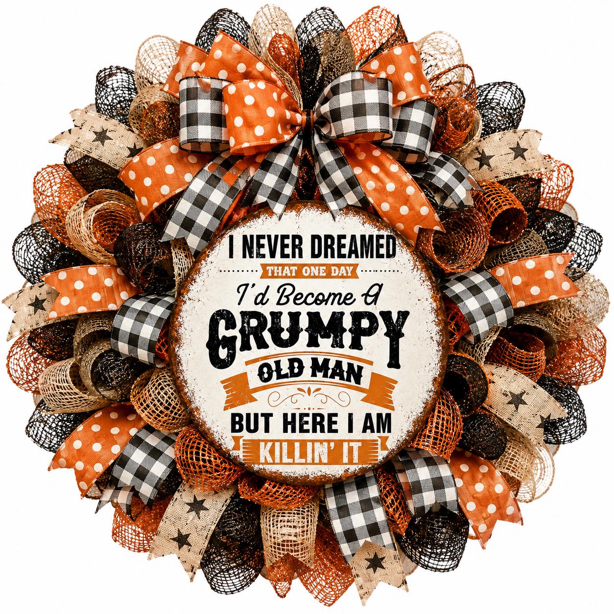 Funny Grumpy Old Man Sign | Rustic Farmhouse Decor | 8 Inch Aluminum ...