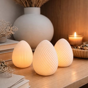Ostereier | LED |  3tlg. | Frühlingsdekoration | 3D Druck | Eier beleuchtet