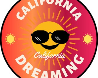 Californië dromen sticker | Bumpersticker | Autosticker | Zomersticker | Californië