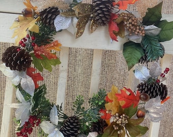 Metal Christmas Wreath: Modern Minimalist Holiday Decor