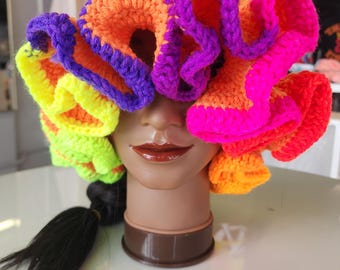 Crochet Ruffle Hat
