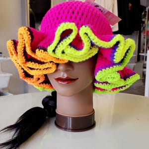 Crochet Ruffle Hat
