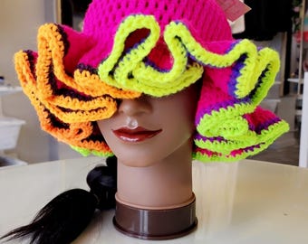 Crochet Ruffle Hat