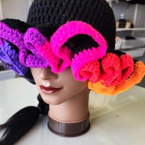 Crochet Ruffle Hat