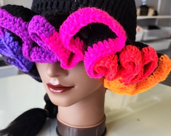 Crochet Ruffle Hat
