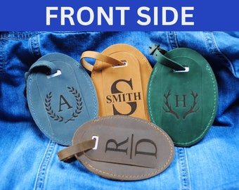 Personalized Luggage Tag Leather Bag Tags With Monogram - Etsy