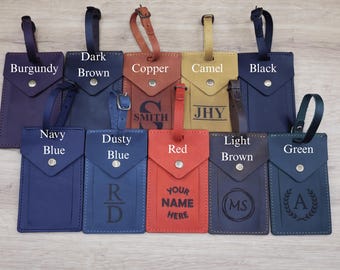 Additional charge for engraving, leather luggage tag