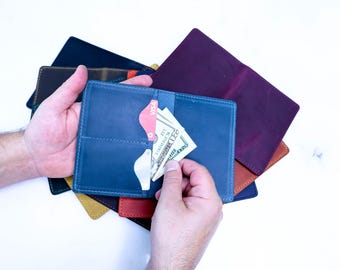 Personalized Leather Passport Cover & Luggage Tag: Handmade Travel Wallet