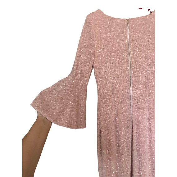 calvin klein bell sleeve dress pink Calvin Klein Womens 4 Sheath Dress Bell Sleeve Round Neck Lined Blush Pink