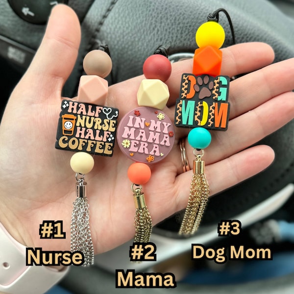 Car Accesories/ ACOTAR Quotes/ Book car charm/Dog Mom Car Charms/Rearview Mirror Charm/Beaded Car Charm/Nurse Car Charm