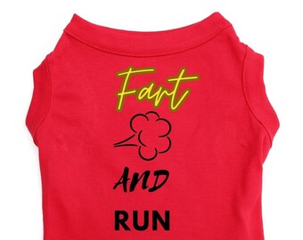 Grappig hondenshirt 'Fart and Run'