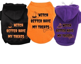 Halloween Lustig Hunde T-shirt oder Hoodie "Halloween-Haustier-T-Shirt oder Pullover für große und kleine Hunde."