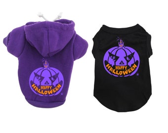 Chemise ou pull pour animaux de compagnie Happy Halloween, citrouille ou citrouille, pour petits et grands chiens