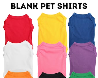 Blank Pet Shirt Dog Plain Shirt