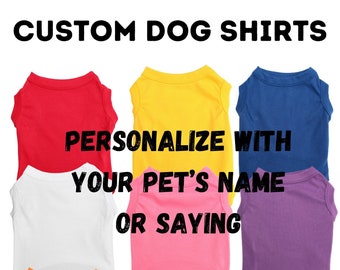 Customizable Pet Shirt: Create a Unique Look for Your Pet Personalized Dog and Cat T-Shirt Make your own Pet Top