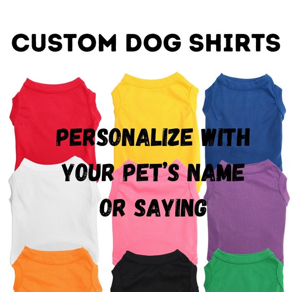 Customizable Pet Shirt: Create a Unique Look for Your Pet Personalized Dog and Cat T-Shirt Make your own Pet Top