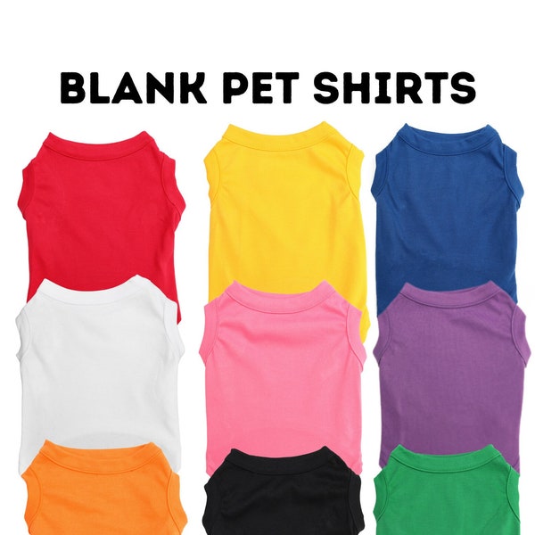 Blank Pet Shirt Dog Plain Shirt