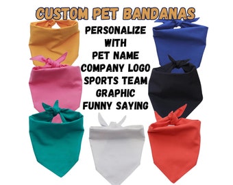 Aangepaste hondenbandana: pas aan met je eigen sjaal-bandana met een gezegde huisdierennaam bedrijfslogo of gebruik een ontwerp in mijn winkel
