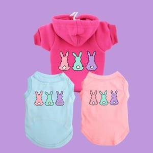 Easter Pet Shirt or Hoodie with Bunny graphic Dog Easter Bunny T shirt or sweater for large or small dogs easter pet gift
