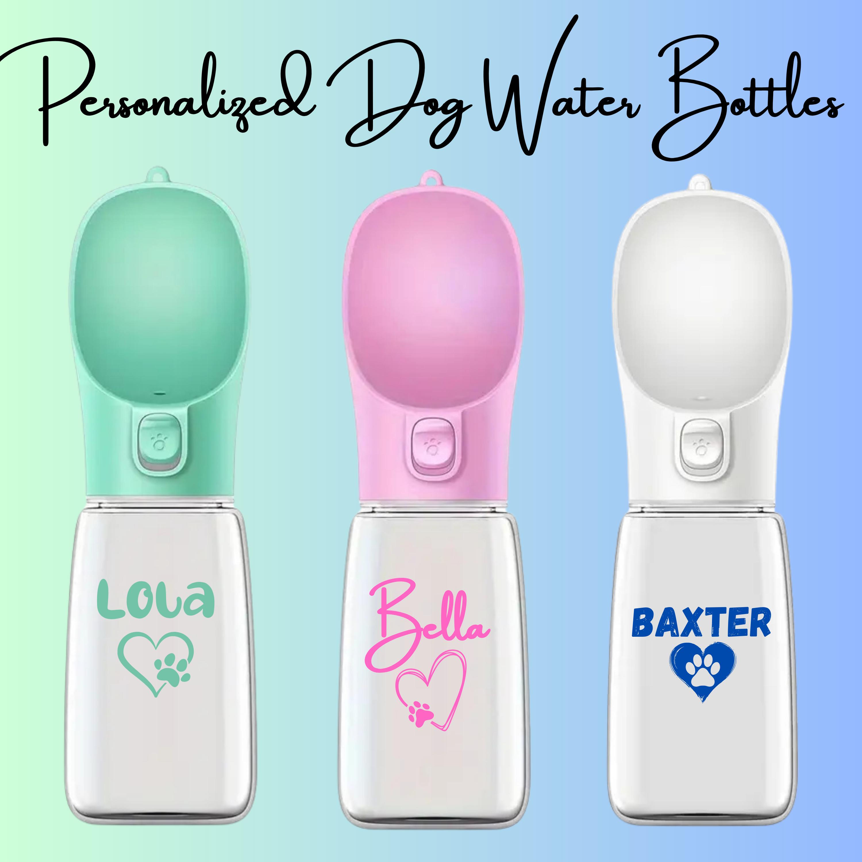 Personalized Dog Water Bottle – Custom Travel Pet Water Dispenser
