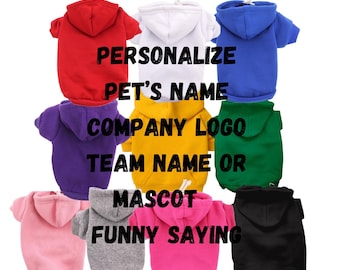 Sudadera con capucha personalizable para mascotas: crea un aspecto único para tu mascota Sudadera personalizada para perros y gatos Crea tu propio suéter para mascotas grandes y pequeñas