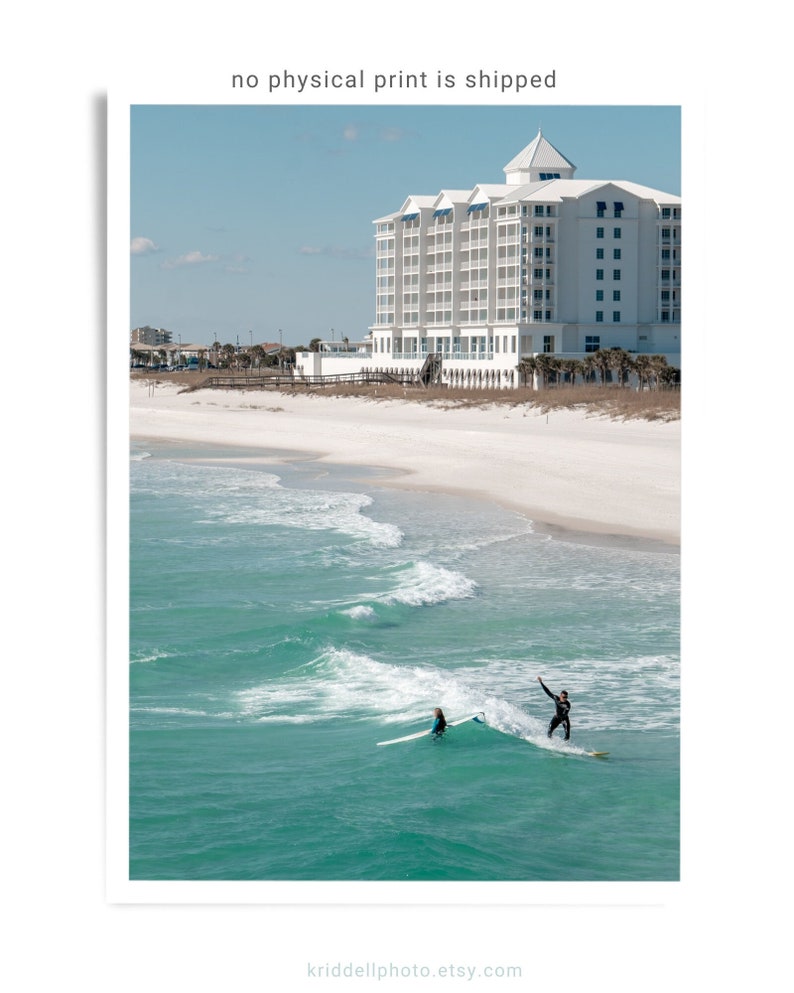 Surf Print, Pensacola Beach, Florida, Large Wall Art, Home Decor