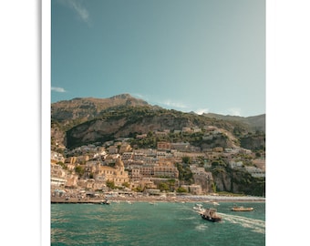 Amalfi Coast Print, Positano, Italy, Large Wall Art, Home Decor, Digital Download, Italy Photography