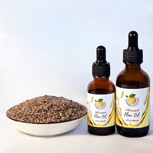 Fresh Pressed-To-Order Flax Seed Oil for Skin and Hair | 100% Pure, Natural and Cold-Pressed