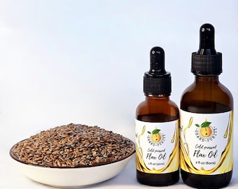 Fresh Pressed-To-Order Flax Seed Oil for Skin and Hair | 100% Pure, Natural and Cold-Pressed