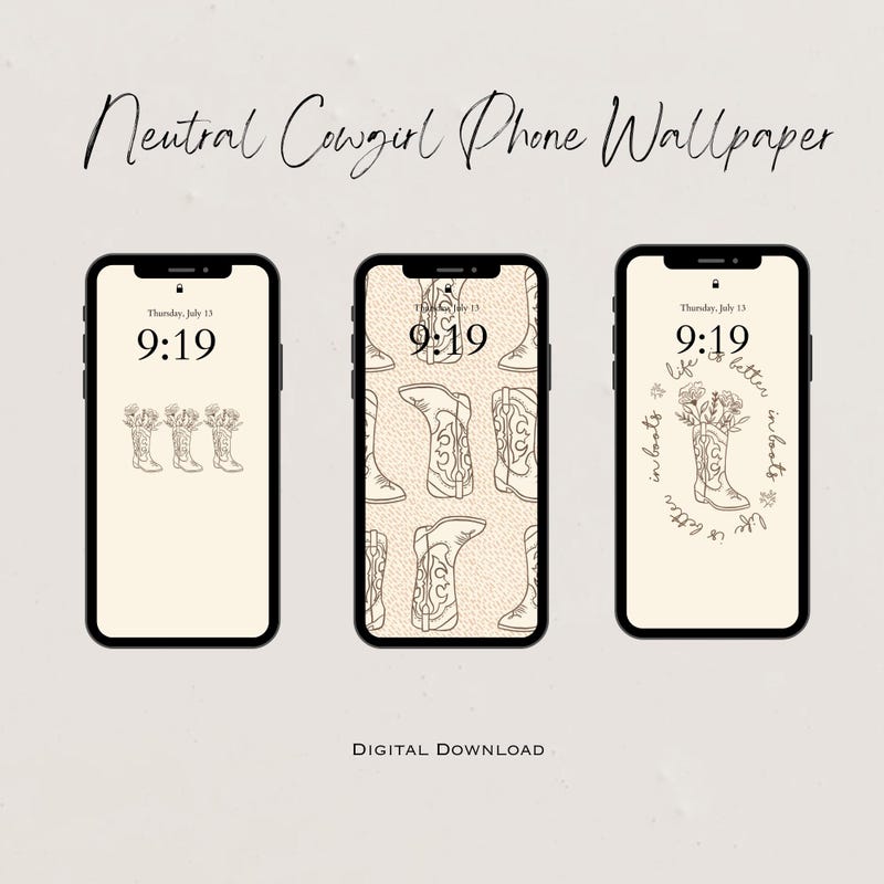 Boho Cowgirl Wallpaper - Etsy