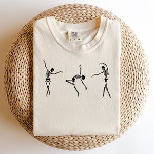 Ballerina Skeletons - Black Ink - Comfort Colors® T-Shirt - Halloween