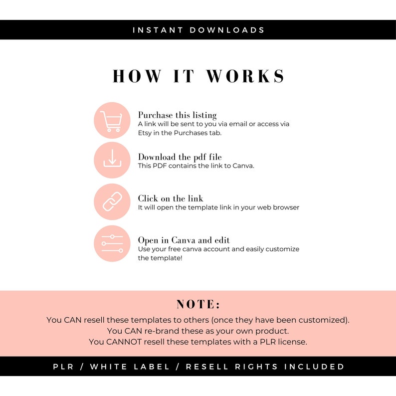 PLR Lead Magnet Template Canva Minimalist Workbook Resell Templates ...