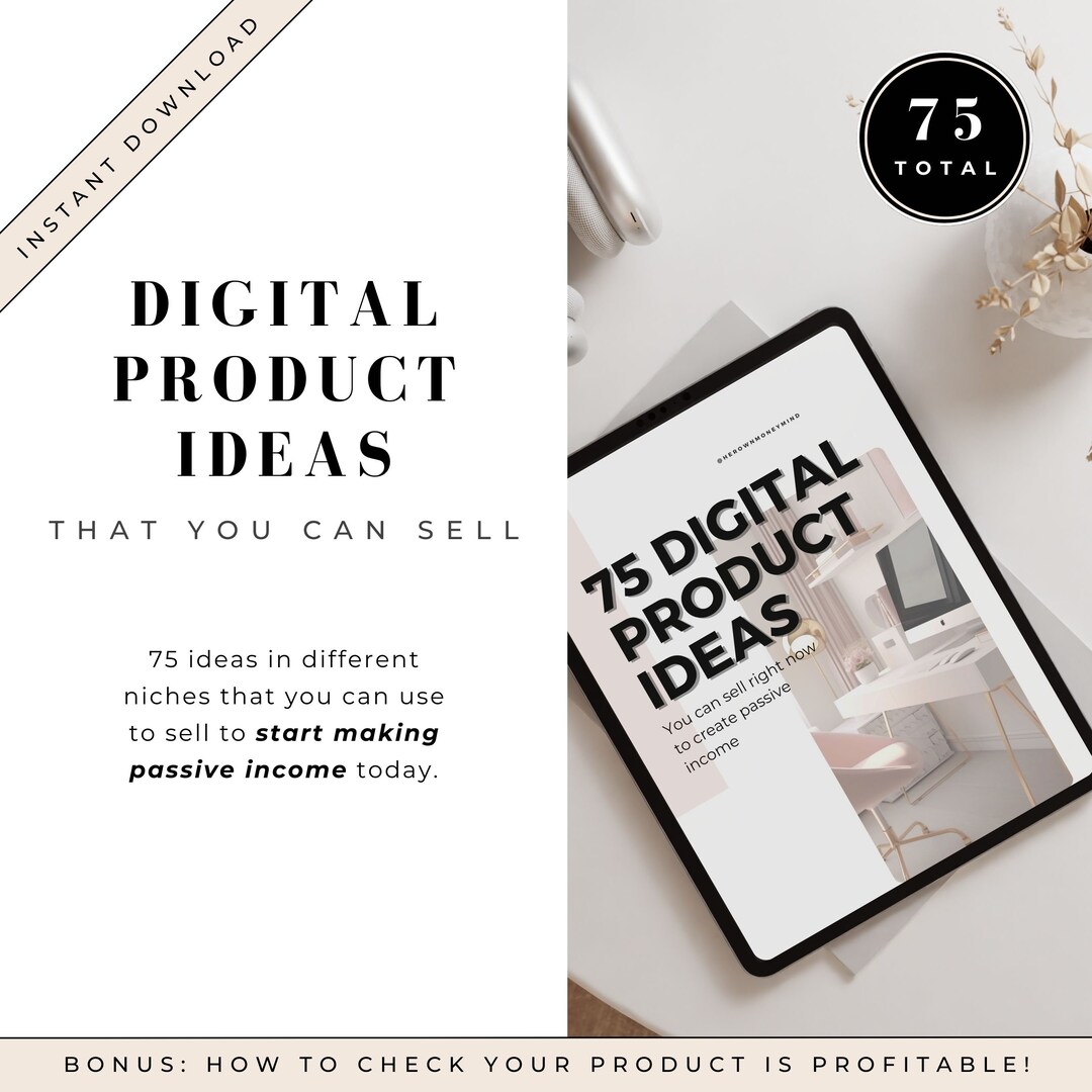 75 Digital Product Idea Guide for Building Passive Income Ideas AI for ...