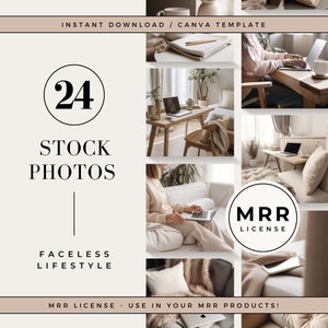 Faceless Stock Photo Master Resell Rights Lifestyle Image Bundle Boho Work from Home Office 24 Bohemian Photos