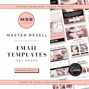 MRR fatto per te Modello di marketing per e-mail Canva File di scorrimento per e-mail Modelli di rivendita
