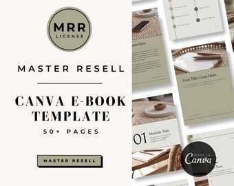 MRR Canva Ebook Resell Template with Master Resell Rights Done For You Digital Product