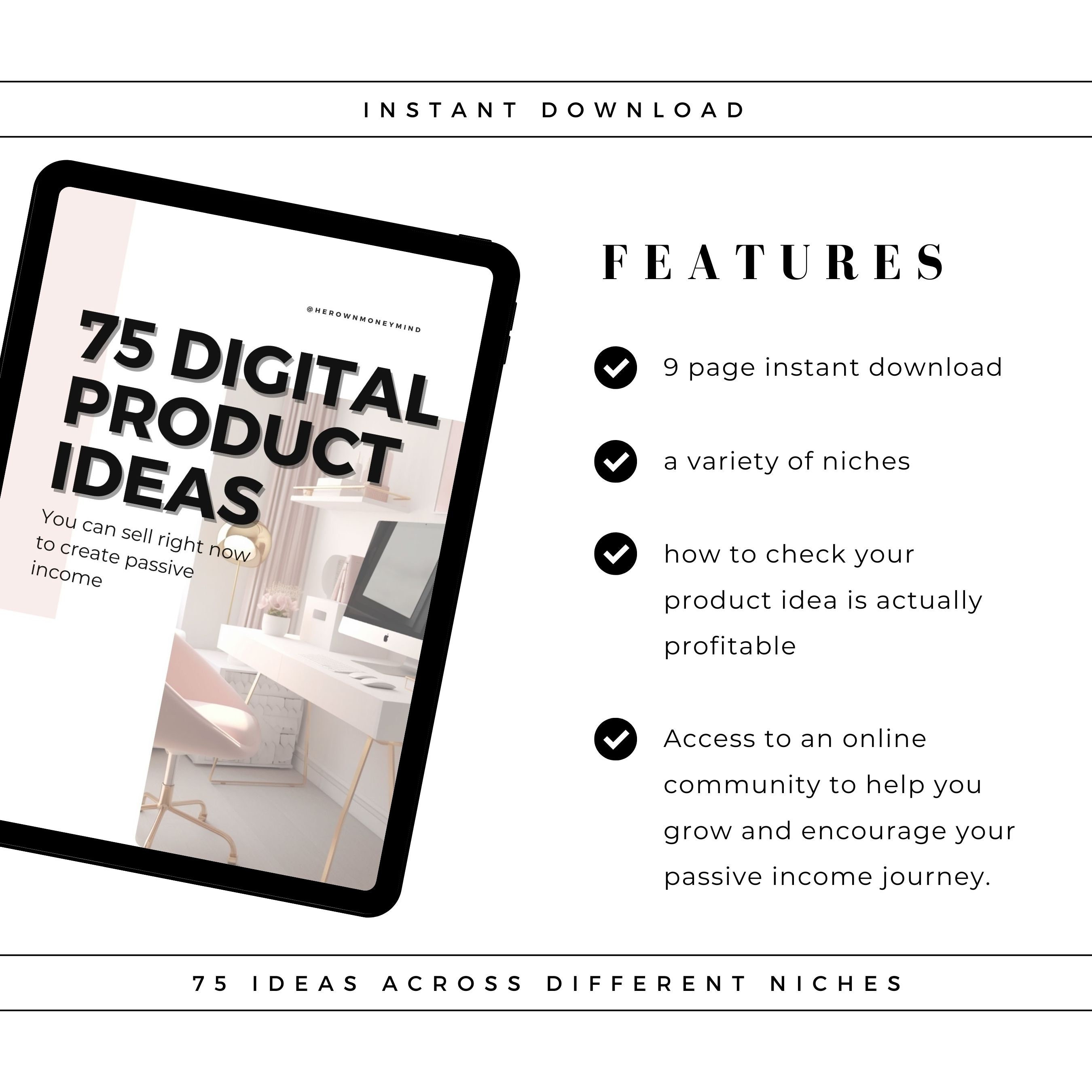 75 Digital Product Idea Guide for Building Passive Income Ideas AI for ...
