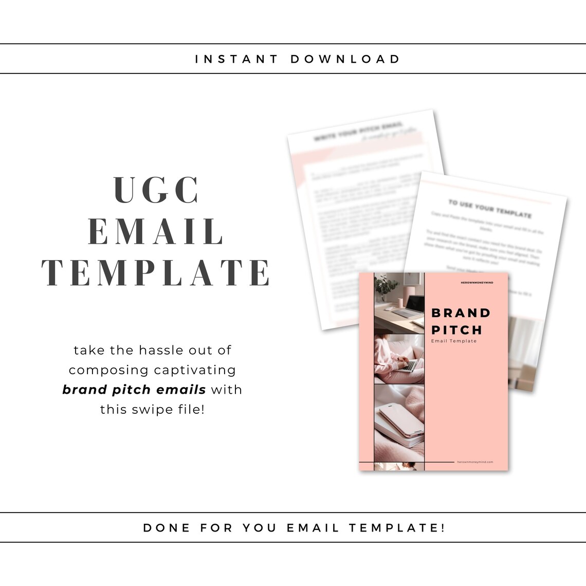 Brand Email Pitch Outreach Template for Influencer UGC Swipe File
