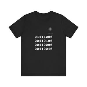 x402 Binary Code T-Shirt, ASCII Binary Programmer Tee, ForgeMesh Chest Logo, Secret Code Developer Gift, Unisex