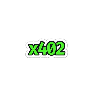 x402 Die-Cut Sticker, Letterform Shape Cut, Terminal Green Slashed Zero, Vinyl Laptop Sticker
