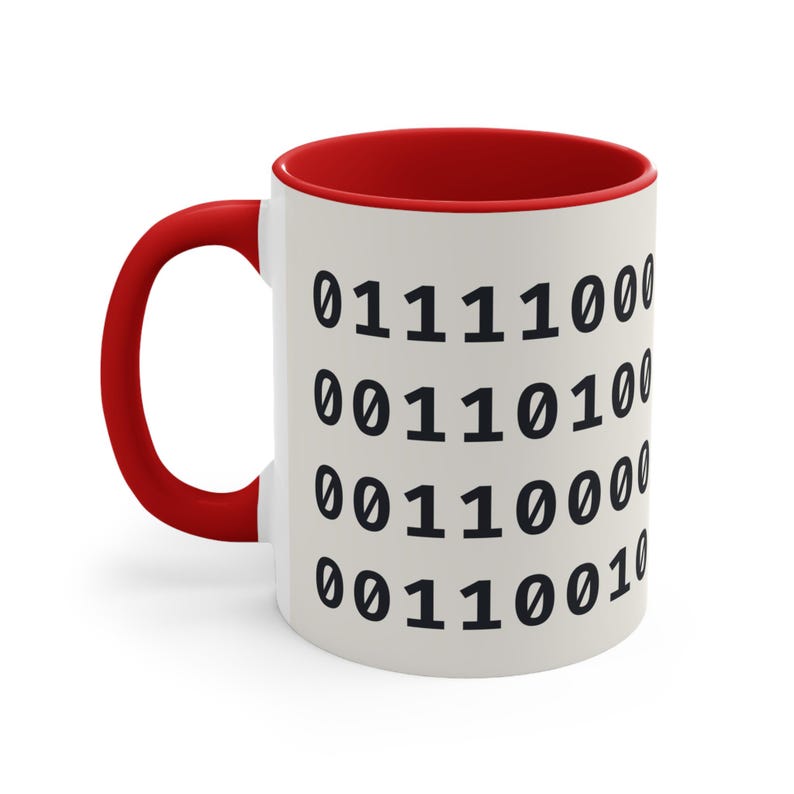 x402 Binary Code Mug, ASCII Binary Full Wrap Coffee Cup, Programmer Gift, Slashed Zero, 11oz image 2