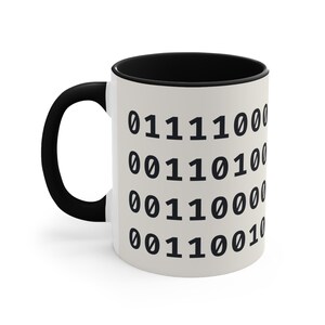 x402 Binary Code Mug, ASCII Binary Full Wrap Coffee Cup, Programmer Gift, Slashed Zero, 11oz image 6