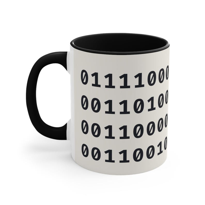 x402 Binary Code Mug, ASCII Binary Full Wrap Coffee Cup, Programmer Gift, Slashed Zero, 11oz image 6