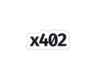 Pegatina troquelada x402 negra, forma de letra recortada, contorno blanco, pegatina de vinilo para portátil
