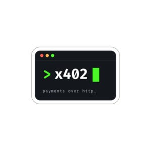 x402 Terminal Window Sticker, Payments Over HTTP Prompt, Die-Cut Vinyl Laptop Sticker for Developers