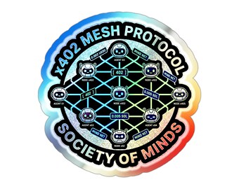 Pegatina de la Sociedad de Mentes con protocolo de malla X402