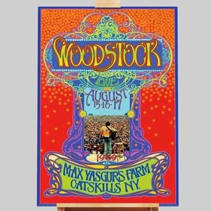 Vintage Woodstock Festival 1969 Poster
