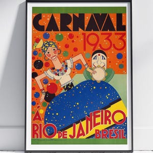 Vintage poster "Carnaval of Rio 1933"