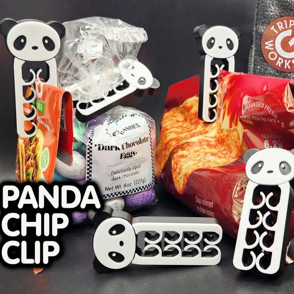 4Pcs/ Adorable Panda Chip Clip - Keep Your Snacks Fresh in Style!