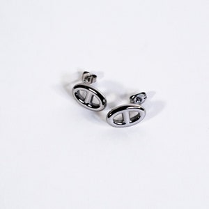 Titan Stahl Anker Link Ohrstecker: Mariner Stil